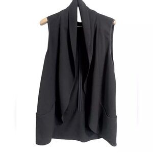 Wilfred Black Sleeveless Drape Vest
